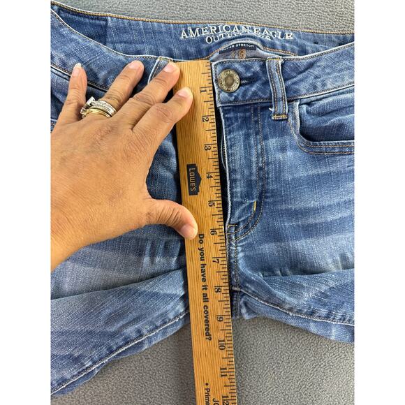 American Eagle Jeans Womens Jegging Super Stretch Size 6 R FADED Stained - Picture 6 of 8